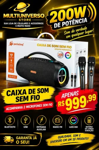CAIXA DE SOM PEINING 200w