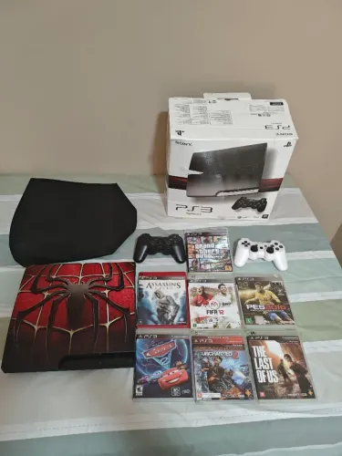 PLAYSTATION 3 SLIM DESBLOQUEADO VIA HEN 320GB COM LEITOR
