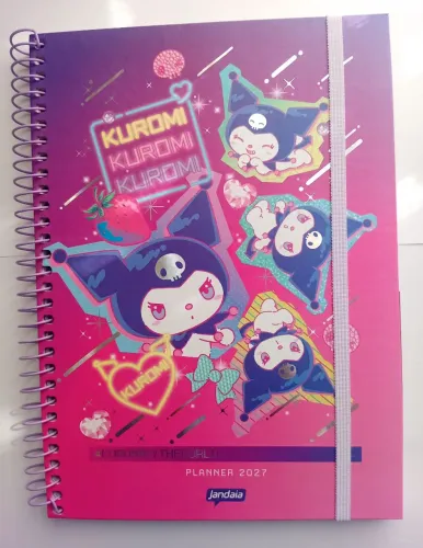 Agendas espiral planner 2027 Kuromi 160 páginas