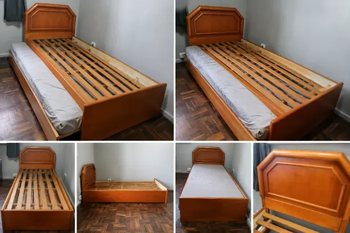 Cama de solteiro articulada
