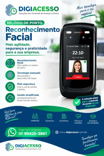 RELÓGIO DE PONTO FACIAL - NOVO