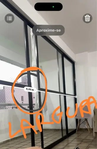 Porta esquadria sacada 5 metros 