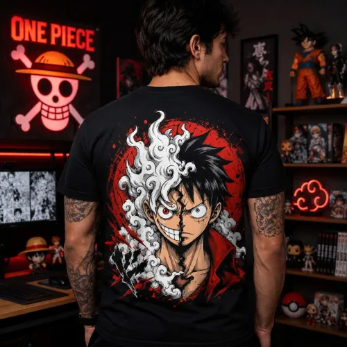 Camisa de Anime Alta Qualidade One Piece, Naruto, Jujitsu Kaisen