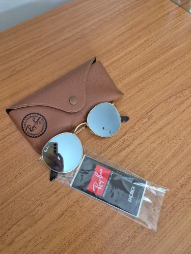Óculos Ray Ban modelo 2251, dourado, espelhado. Produto original