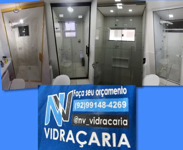 Box para banheiro somente em vidro temperado 