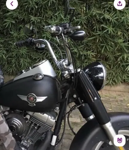 Guidão seca suvaco fat boy 8 polegadas 