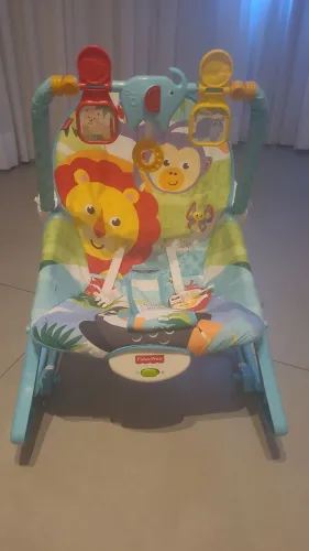 Cadeirinha de descanso vibratória para bebe Fisher Price bê