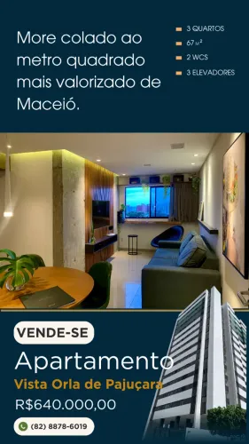 More colado ao metro quadrado mais valorizado de Maceió! 100% nascente com vista mar