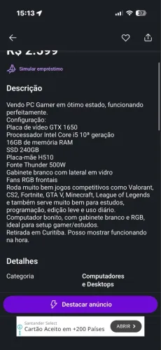 Computador Gamer