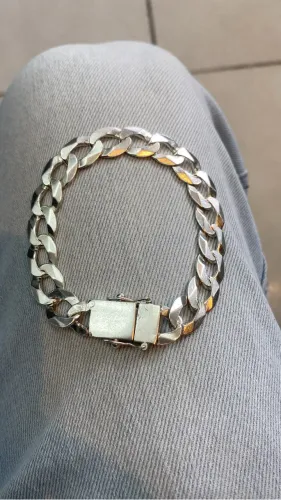 pulseira de prata 12 mm