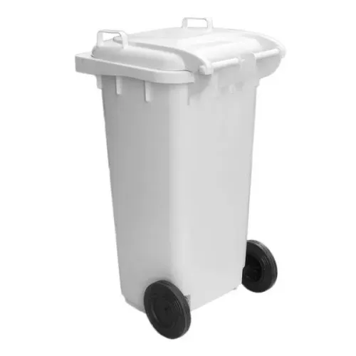 Lixeira Container com Roda 120 Litros Branca JSN