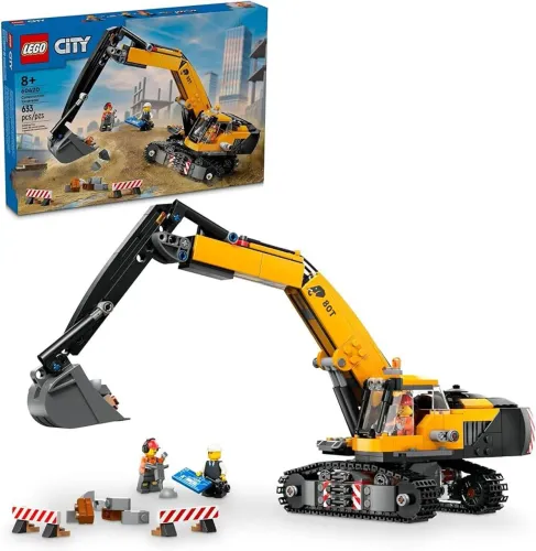 LEGO City Big Vehicles Escavadeira de Construção Amarela 60420 633 peças Original Lacrada