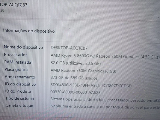 AMD RYZEN 5 8600G _ 32GB RAM DDR5