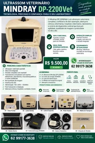 Ultrassom Veterinário Mindray DP-2200Vet