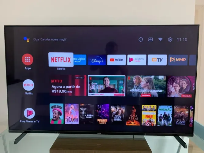 Smart tv 55 4K borda infinita android 