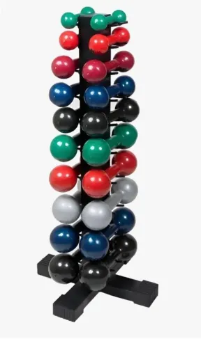 Torre de Halteres 1 a 10 kg com Suporte ( Emborrachada ) 
