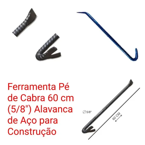 Pé de Cabra 60 cm (5 8) Alavanca de Aço