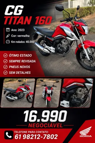 Honda CG Titan 160 2023 Vermelha 