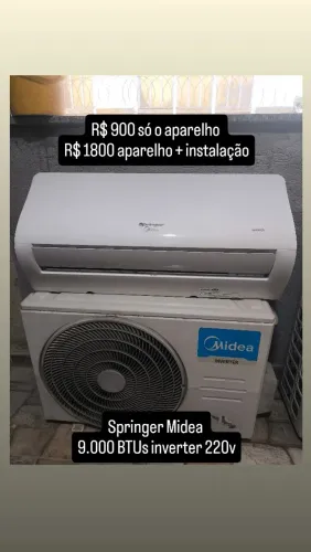 Ar condicionado split Springer Midea inverter 9.000 BTUs 220v