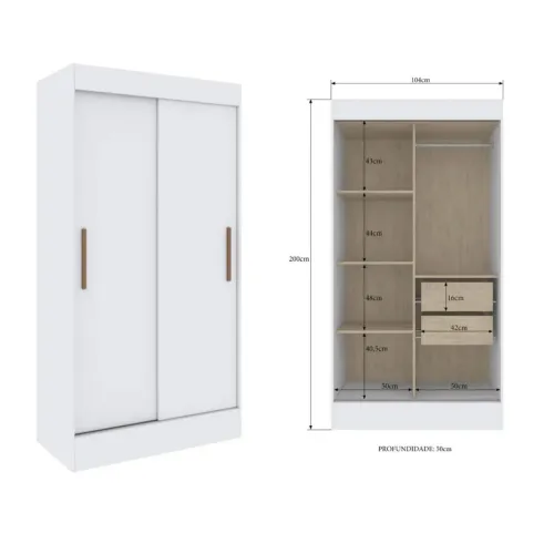 Guarda roupa com portas de correr - entrego hoje