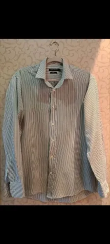 Camisa masculina listrada Emporio Colombo casual manga longa