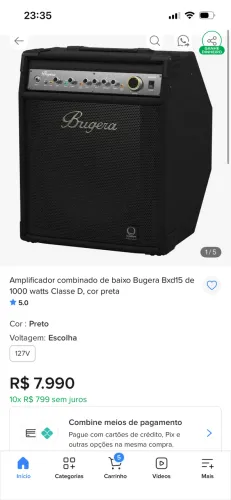 Caixa de som amplificador bugera