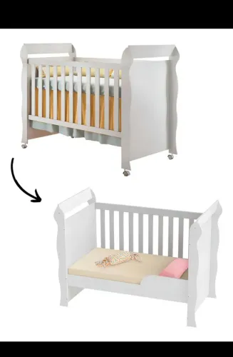 Berço vira cama, cadeirinha de bebê + carrinho de bebê Voyage 