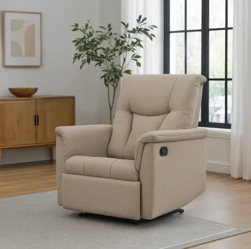 Poltrona Papai Encosto Reclinável Descanso Linho