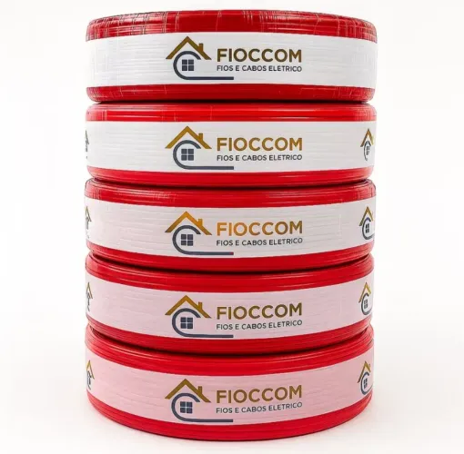 Fio 1,5mm FIOCCOM Cabo Flexível Rolo 100m Metros 750v