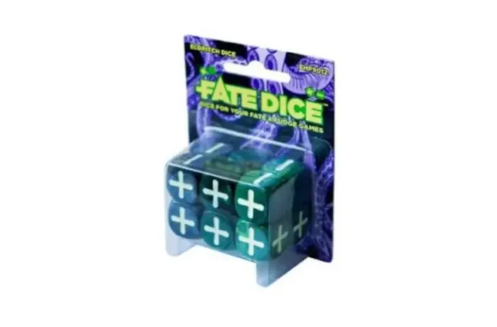 12 dados fate fudge rpg originais evil hat importados linha eldrich