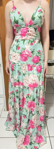 Vestido Floral Longo
