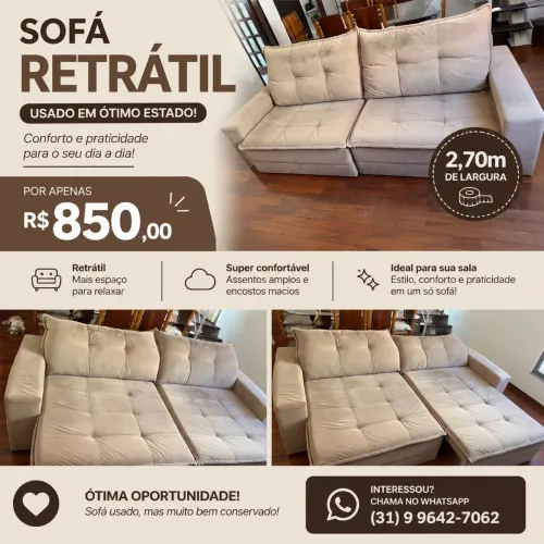 Sofá Retrátil Usado!