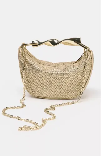 Mini Bolsa Dourada Zara