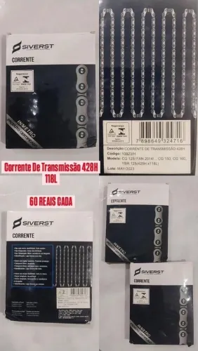 Corrente 428H 118l CG125 CG150 CG160 YBR