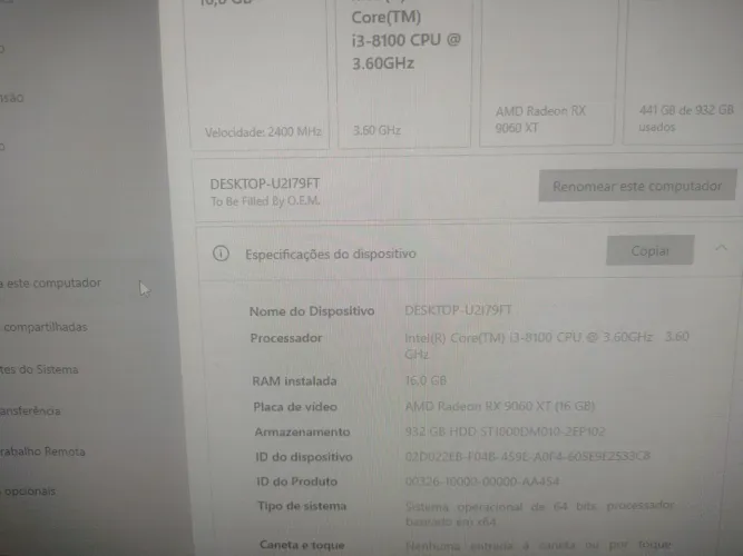 Placa mãe h310 + processador i3 8100.