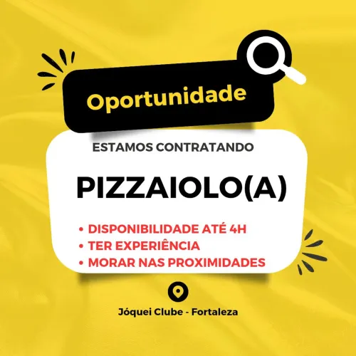 Vagas disponíveis para pizzaiolo