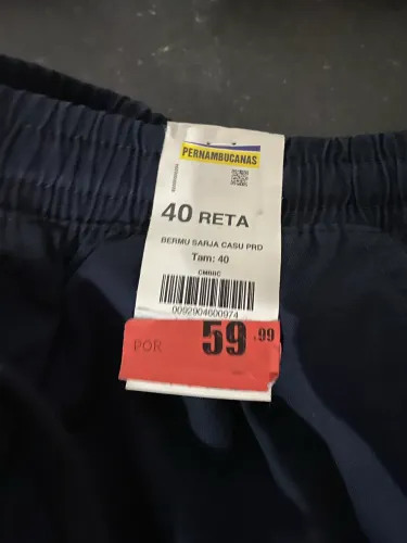 Short masculino azul nunca usado TAM: 40