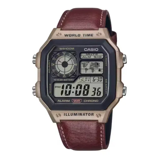 Relógio Casio World Time Digital (Casio Royale) -Novo