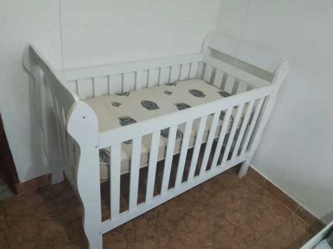 Berço Cama C/ Colchão - Branco