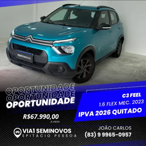 Citroen C3 Feel 1.6 Flex 16V 5P Mec. 2023