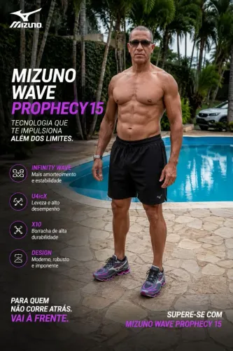 Tênis Masculino Mizuno Wave Prophecy 15 Ideal Para Academia, Corrida, Caminhada! 