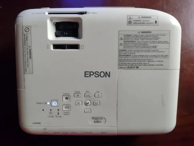 PROJETOR EPSON POWERLITE X41+ H843A-3600 lumens-USB-Wireless-sem HDMI