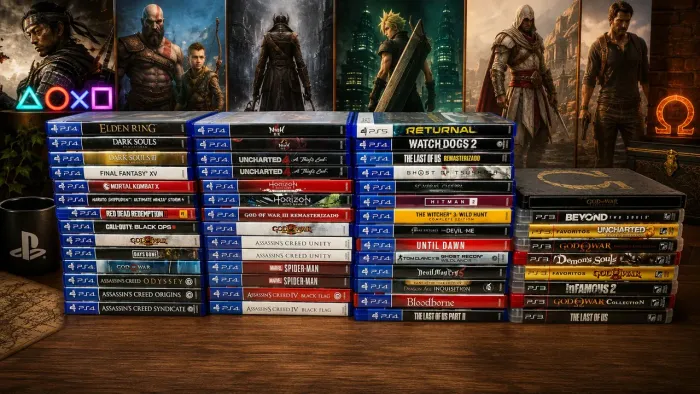 Lote de jogos PS3, PS4 e PS5