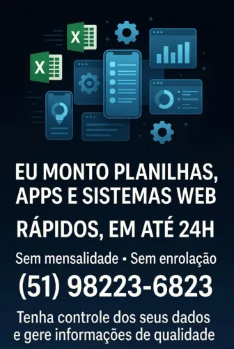 App, planilhas, sistemas rápidos - Mago do Excel