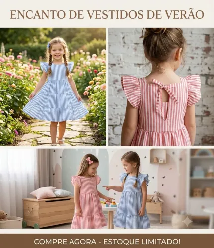 Vestidos Novos para 2 anos