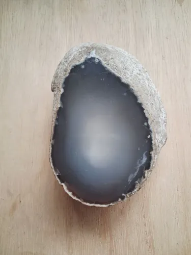 Pedra Geodo De Ágata Frente Polida Natural - 15cm (1kg)
