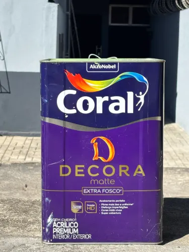 Tinta Coral Decora Matte Extra Fosco 18L Acrílica Premium - Interior e Exterior