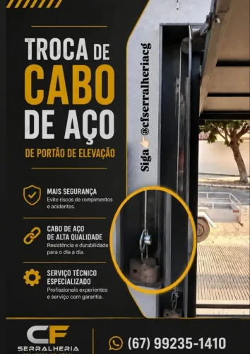 Cabo de aço troca