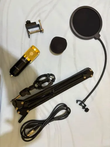 Kit Microfone Condensador BM800 Coibeu + Braço Articulado Completo