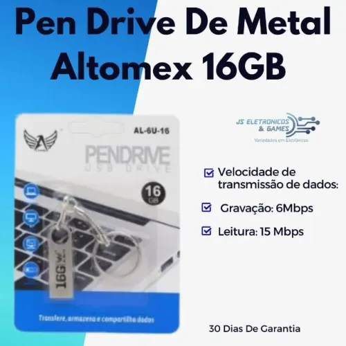 Pen Drive De Metal Altomex 16GB - loja física